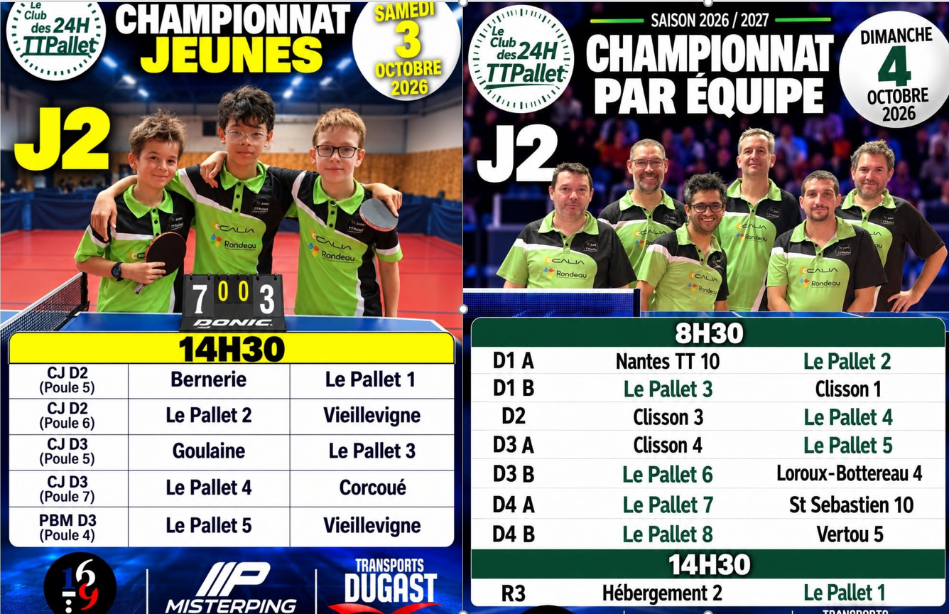 2ème journée de championnat